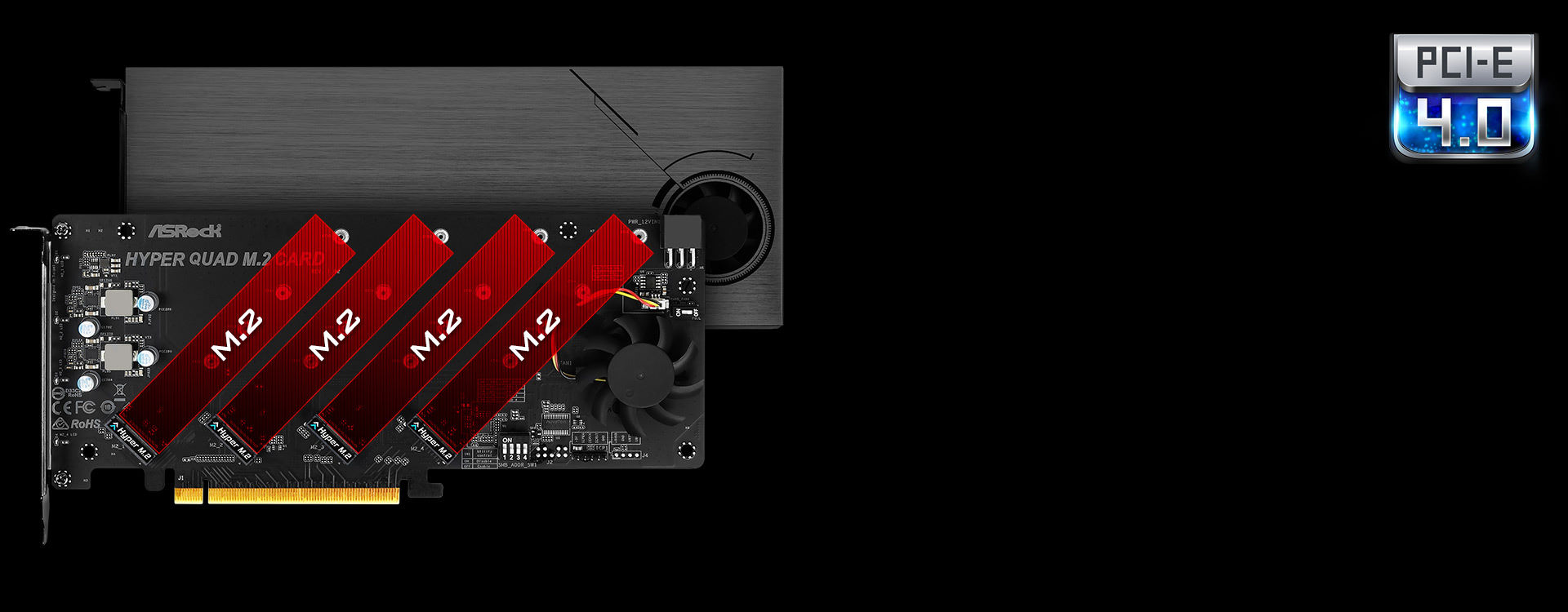 the inside of the HYPER QUAD M.2 CARD